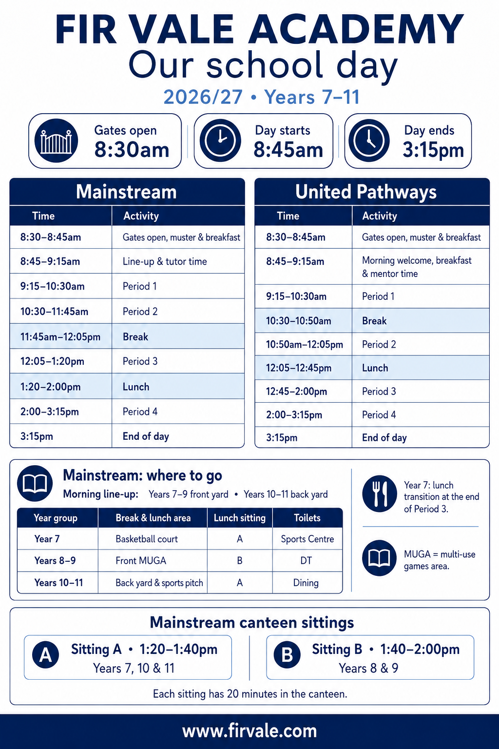 Timetable